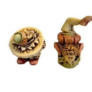 Set of 2 Harmony Kingdom Harmony Circus Figurines, Madeline of High Wire, Bozini